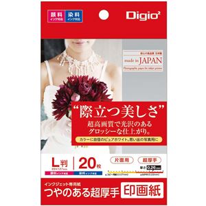 （業務用5セット） Digio2 インクジェットプリンタ用紙 印画紙タイプ L／20枚 JPSK2-L-20