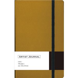 （業務用5セット） 革シボ調ノート ARTIST JOURNAL A5スリム／7mm罫／90枚 イエロー NA503-LY