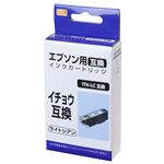 （業務用5セット） 互換インクカートリッジ エプソン用 [イチョウ]ライトシアン PP-EICITH-LC
