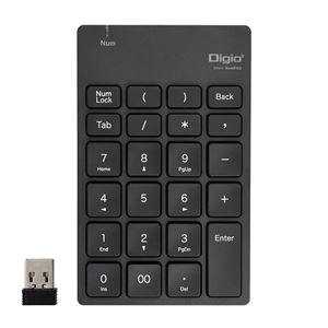 Digio2 USB無線 静音テンキーボード TNK-SR227BK ブラック