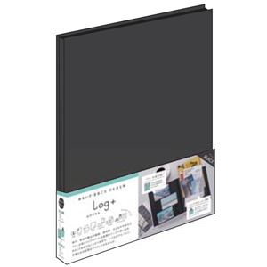（業務用2セット） ポケットアルバム ログプラス ブラック A-LPA4H-D