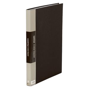 キングジム クリアファイル・カラーベース ポケット溶着式 B4判タテ型 142CW 黒 1冊 - 拡大画像