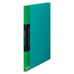 キングジム クリアファイル・カラーベース ポケット溶着式 B4判タテ型 142C 緑 1冊 - 拡大画像