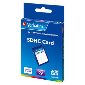 三菱化学メディア Verbatim SDHCメモリーカード SDHC32GYVB1 1枚 - 拡大画像