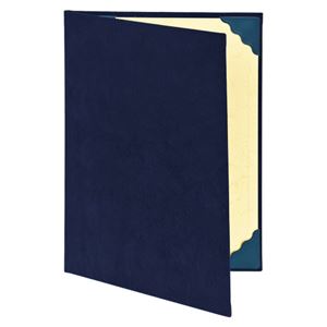 ナカバヤシ 証書ファイル（スエード調） FSS-B5-B 紺 1冊 - 拡大画像