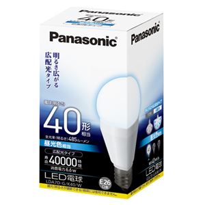 Panasonic(パナソニック) EVERLEDS LED電球 一般電球形 広配光タイプ 全光束485lm LDA7DGK40W 1個