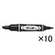 ゼブラ ハイマッキー 10本入 (1.5?2.0mm・6.0mm) MO-150-MC-BK×10 【インク色:黒】 10本