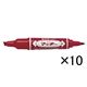 ゼブラ ハイマッキー 10本入 (1.5?2.0mm・6.0mm) MO-150-MC-R×10 【インク色:赤】 10本