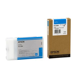 エプソン（EPSON） インクジェットカートリッジ ICC38A 【インク色：シアン】 1個 - 拡大画像