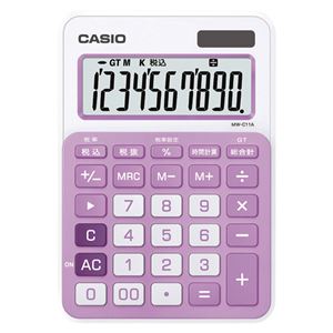(業務用セット) カシオ カラフル電卓 ミニジャストサイズ MW-C11A-PK-N ベイビーピンク 1台入 【×2セット】 商品画像
