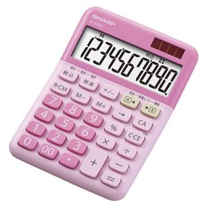 （業務用セット） シャープ 電卓 EL-M334PX ピンク系 1台入 【×2セット】 - 拡大画像