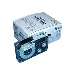 （業務用セット） カシオ ネームランド用テープカートリッジ スタンダードテープ 8m 5巻入 XR-12WE-5P-E 白 黒文字 【×2セット】 - 拡大画像