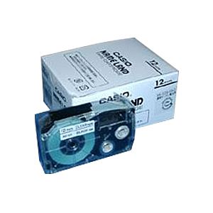 （業務用セット） カシオ ネームランド用テープカートリッジ スタンダードテープ 8m 5巻入 XR-12X-5P-E 透明 黒文字 【×2セット】 - 拡大画像