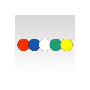 （業務用セット） ニチバン カラーラベル 一般用 一般用（混色） ML-111（混色） 赤 青 白 緑 黄 1P入 【×10セット】 - 拡大画像