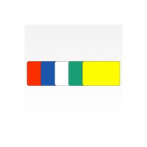 （業務用セット） ニチバン カラーラベル 一般用 一般用（混色） ML-122（混色） 赤 青 白 緑 黄 1P入 【×10セット】 - 拡大画像