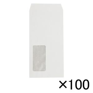 （業務用セット） 寿堂 マド付封筒 100枚入 31520 ホワイト 【×2セット】 - 拡大画像