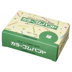 (業務用セット) ホリアキ ハートインゴムバンド #16 100g 緑 1箱入 【×5セット】 商品画像