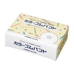 (業務用セット) ホリアキ ハートインゴムバンド #16 100g 白 1箱入 【×10セット】 商品画像