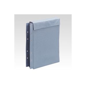 （業務用セット） ファイル 布製図面袋 面ファスナー式 ZN-L05D ライトブルー 1冊入 【×3セット】 - 拡大画像