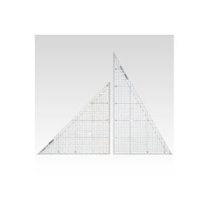 （業務用セット） ノングレアタイプ三角定規 方眼三角定規 CR-HR300 1セット 【×4セット】 - 拡大画像