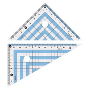 （業務用セット） カラー三角定規 CPK-120 ブルー 1セット 【×20セット】 - 拡大画像
