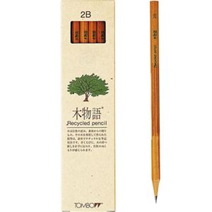 （業務用セット） トンボ鉛筆 木物語 鉛筆（リサイクル芯） LA-KEA2B 12本入 【×10セット】 - 拡大画像