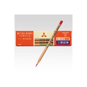 （業務用セット） 三菱鉛筆 鉛筆 K2351EW 朱 12本入 【×5セット】 - 拡大画像
