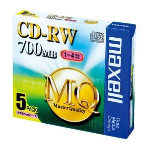 （業務用セット） マクセル maxell PC DATA用 CD-RW 1-4倍速対応 CDRW80MQ.S1P5S 5枚入 【×2セット】 - 拡大画像
