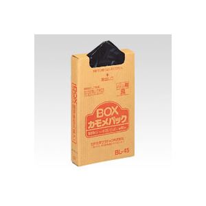 （業務用セット） 三井化学ファブロ BOXカモメパック 黒ゴミ袋（100枚入） BL-45 クロ 【×2セット】 - 拡大画像