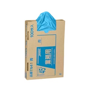 （業務用セット） メタロセン配合ポリ袋100枚BOX 青ポリ袋（100枚入） TN41 【×2セット】 - 拡大画像
