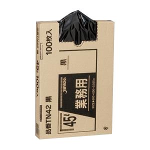 （業務用セット） メタロセン配合ポリ袋100枚BOX 黒ポリ袋（100枚入） TN42 【×2セット】 - 拡大画像
