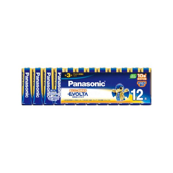 （まとめ） パナソニック EVOLTAアルカリ乾電池 LR6EJ/12SW(12本入) (×2セット) b04