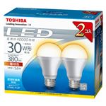 （業務用セット） 東芝 TOSHIBA E-CORE LED電球 一般電球形 下方向タイプ 全光束380lm LDA6L／H-2P 2個入 【×2セット】