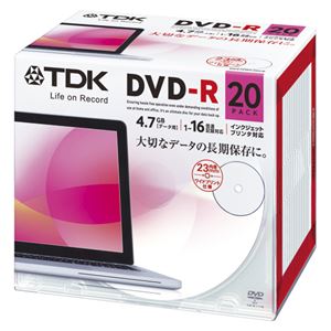 （業務用セット） TDK Life on Record PC DATA用 DVD-R 1-16倍速対応 DR47PWC20UE 20枚入 【×2セット】