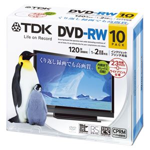 （業務用セット） TDK Life on Record 録画用 DVD-RW 1-2倍速対応 DRW120DPWA10U 10枚入 【×2セット】