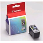 （業務用セット） キャノン Canon インクジェットカートリッジ BC-91 3色カラー（大容量） 1個入 【×3セット】