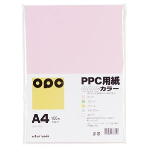 (業務用セット) 文運堂 ファインカラーPPC ミックス A4判 カラー354 ピンク グリーン クリーム ライトブルー ホワイト(各20枚) 100枚入 【×5セット】 商品画像