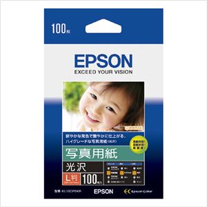 （業務用セット） エプソン EPSON純正プリンタ用紙 写真用紙（光沢） KL100PSKR 100枚入 【×3セット】 - 拡大画像