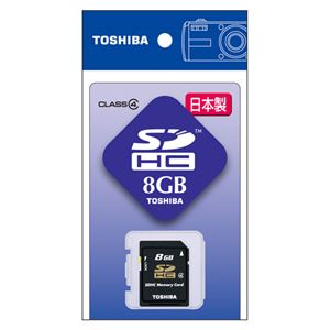 （業務用セット） 東芝 TOSHIBA SDHCメモリーカード SD-F08GTS 1枚入 【×2セット】 - 拡大画像