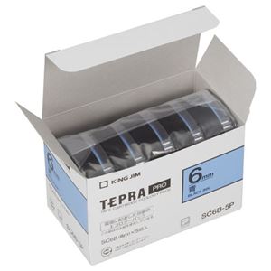 キングジム テプラPROテープエコノパック 5個入 6mm青 SC6B-5P 商品画像
