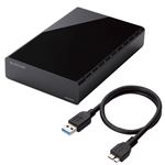 エレコム 外付けハードディスク e：DISK USB3.0対応 1TB ELD-CED010UBK