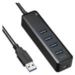 サンワサプライ 磁石付USB3.0ハブ 4ポート ブラック USB-3H405BK