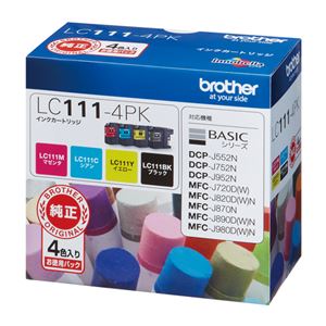 ブラザーインクカートリッジ 4色パック LC111-4PK