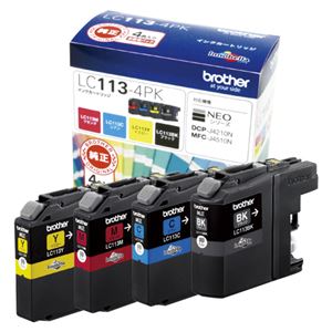 ブラザーインクカートリッジ 4色パック LC113-4PK