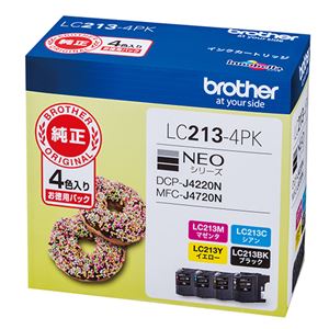 ブラザーインクカートリッジ 4色パック LC213-4PK