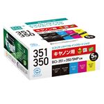 エコリカ リサイクルインク キヤノン BCI351+350 5MP互換 ECI-C351-5P