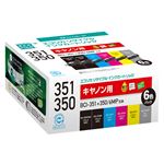 エコリカ CANON BCI-351+350／6MP互換 6色パック ECI-C351-6P