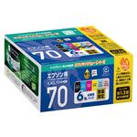 エコリカ リサイクルインク エプソン IC6CL70互換 6色パック ECI-E70V-6P