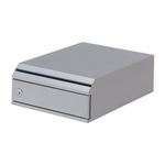ぶんぶく 機密書類回収BOX卓上タイプ シルバーメタリック KIM-S-5