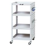 山金工業 コンビニワゴン パールピンク パンチングパネル付 WCLP-4-P